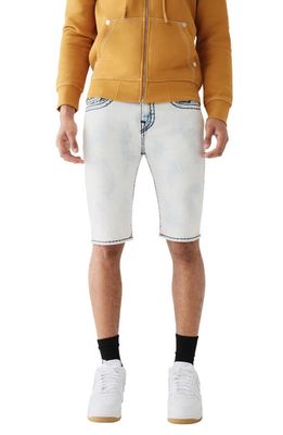 True Religion Brand Jeans Rocco Super T Denim Shorts in Captain Cort Light Wash
