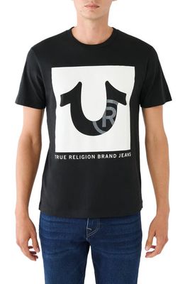 True Religion Brand Jeans Studded Logo Graphic T-Shirt in Jet Black