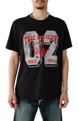 True Religion Brand Jeans World Tour '02 Graphic Tee in Jet Black