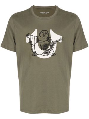 True Religion Buddha-logo cotton T-shirt - Green