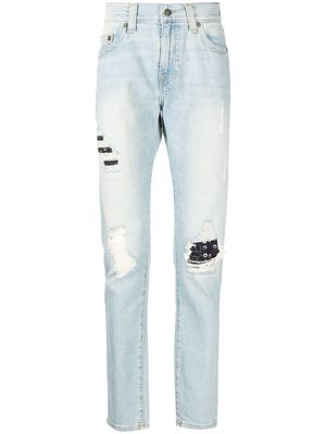 True Religion distressed straight-leg jeans - Blue
