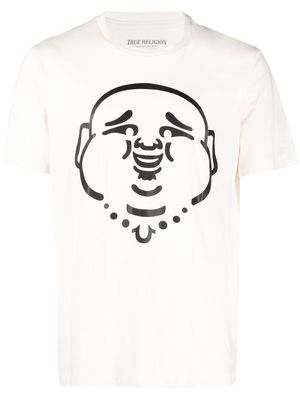 True Religion graphic-print cotton T-shirt - Neutrals