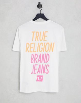 True Religion graphic tee in white