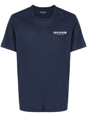 True Religion logo crew-neck T-shirt - Blue