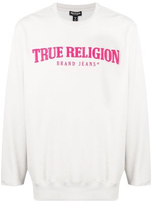 True Religion logo-embroidered crew-neck sweatshirt - Grey