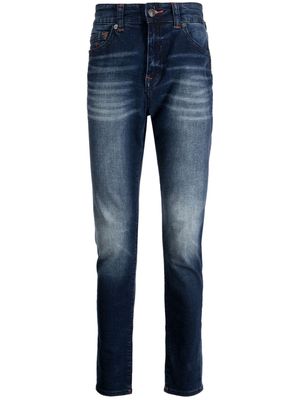 True Religion logo-patch skinny denim jeans - Blue