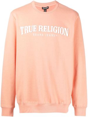 True Religion logo-print cotton-blend sweatshirt - Pink