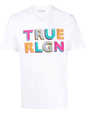 True Religion logo-print crewneck T-shirt - White