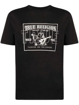 True Religion logo-print short-sleeve T-shirt - Black