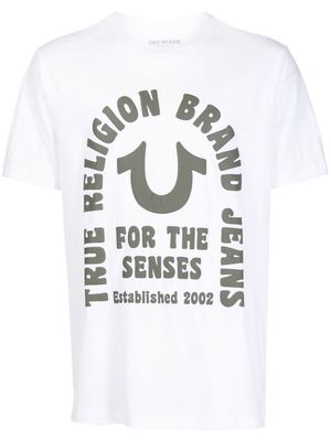 True Religion logo-print short-sleeved T-shirt - White