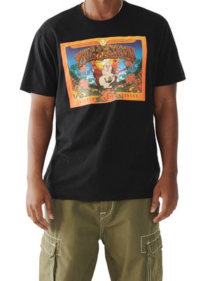 True Religion Men's Anthem Sun Graphic T-Shirt in Jet Black