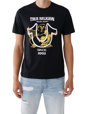 True Religion Men's Hitch Hike Buddha T-Shirt in Jet Black