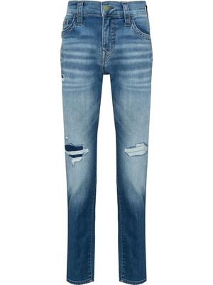 True Religion mid-rise distressed skinny jeans - Blue