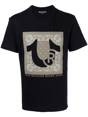 True Religion paisley-print logo T-Shirt - Black