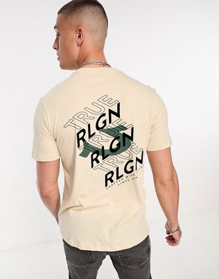 True Religion t-shirt in stone-Neutral