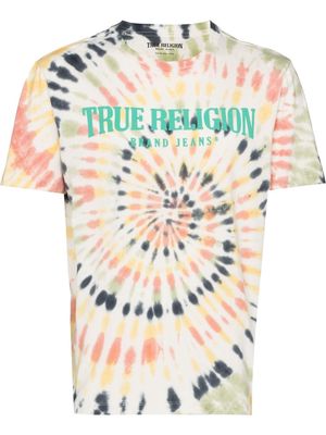 True Religion tie-dye logo-print T-shirt - Neutrals