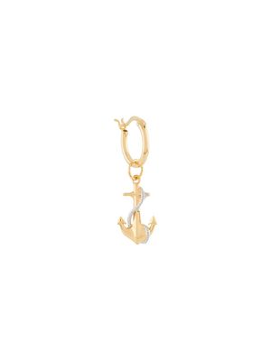 TRUE ROCKS anchor hoop earrings - Gold