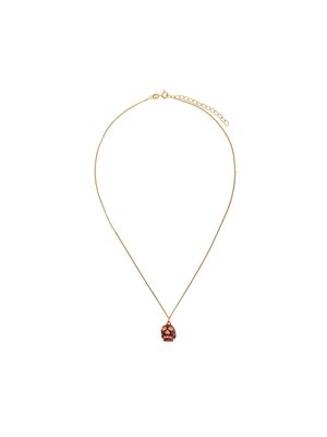 True Rocks Red Skull pendant necklace - Gold