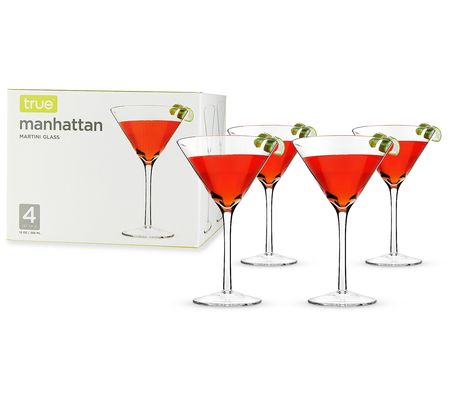 True Set of 4 Manhattan Martini Glasses