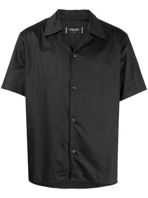 TRUE TRIBE embroidered-motif cotton shirt - Black