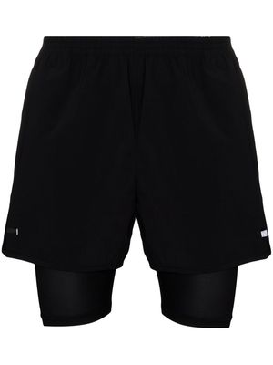 TRUE TRIBE lined elasticated waistband running shorts - Black