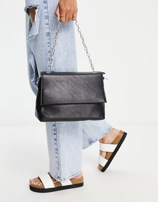 Truffle Collection chain detail shoulder bag in black