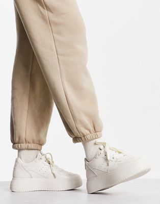 Truffle Collection chunky flatform sneakers in beige-Neutral