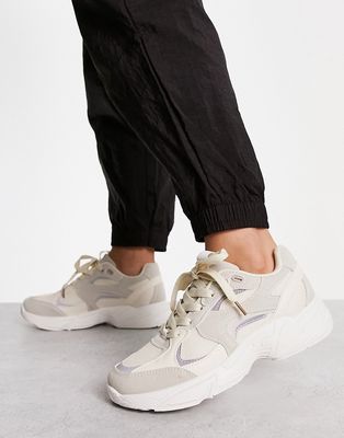 Truffle Collection chunky runner sneakers in beige - BEIGE-Neutral