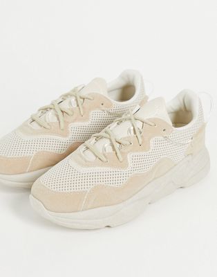 Truffle Collection chunky runner sneakers in sand-Neutral