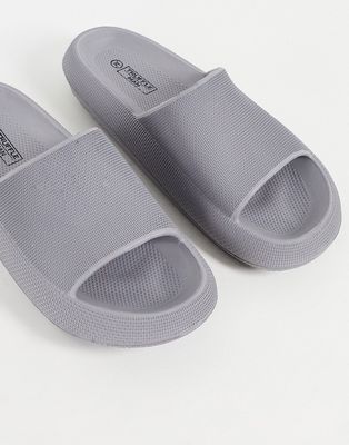 Truffle Collection extra chunky sliders in charcoal-Gray