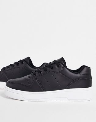 Truffle Collection lace up sneakers in black