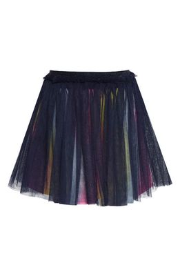 Truly Me Kids' Rainbow Tulle Skirt in Navy Multi