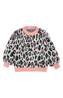 Truly Me Leopard Sweater in Pink Multi