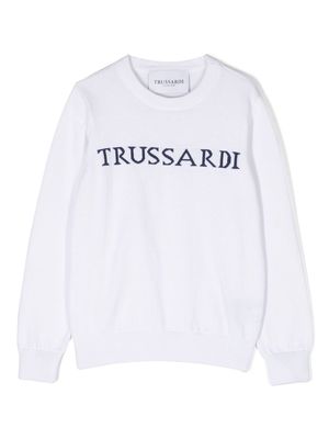 TRUSSARDI JUNIOR crew neck sweatshirt - White