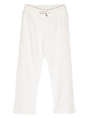 TRUSSARDI JUNIOR drawstring-waist cotton trousers - White