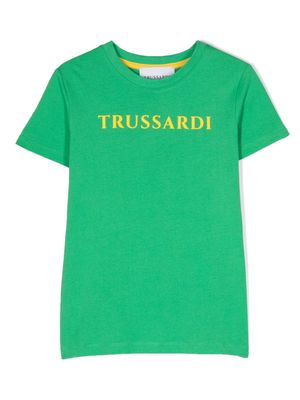 TRUSSARDI JUNIOR logo-printed cotton T-shirt - Green