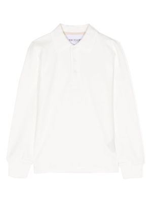 TRUSSARDI JUNIOR long sleeve polo shirt - White
