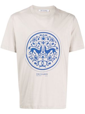 Trussardi medallion-print cotton T-shirt - White