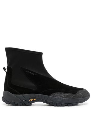 Trussardi suede detail slip-on sneakers - Black