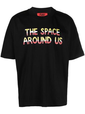 TSAU Payback slogan-print T-shirt - Black