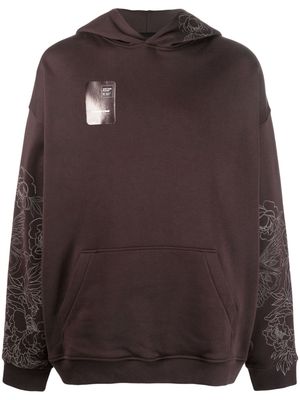 TTSWTRS floral-detail long-sleeve hoodie - Brown