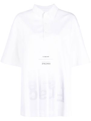 TTSWTRS logo-print cotton polo shirt - White