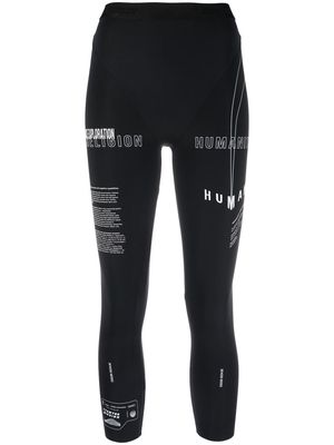 TTSWTRS logo print leggings - Black