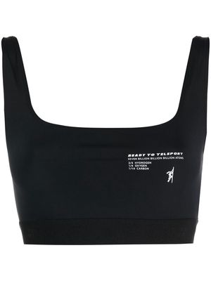 TTSWTRS logo-print sports bra - Black