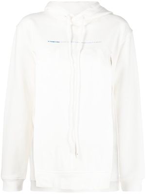 TTSWTRS side-slit drawstring hoodie - White
