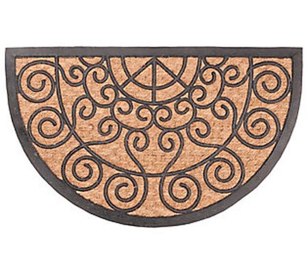 Tuffcor Half Round Scroll Coir and Rubber Doorm at