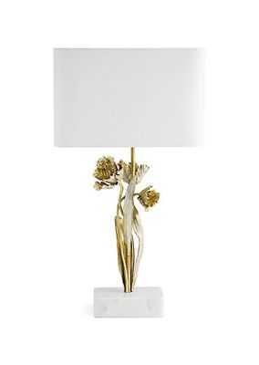 Tulip Marble & Brass Table Lamp