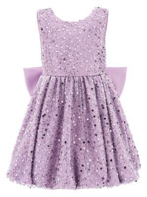 Tulleen Ainsley oversized-bow sequined dress - Purple