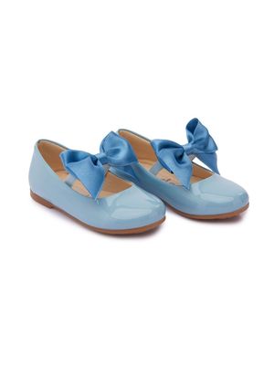 Tulleen bow-detail ballerina shoes - Blue
