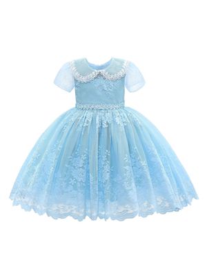 Tulleen Dolly lace-embroidery dress - Blue